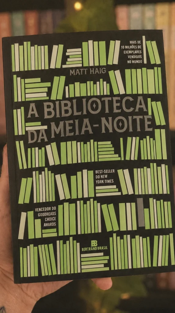 capa de a biblioteca da meia-noite, de matt haig.